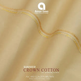 AnnanSawa Golden Brown Color Crown Cotton fabric for men – soft, breathable, durable premium men’s cotton fabric for casual and formal wear